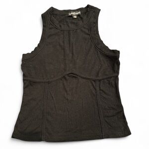 🟠 Almost Famous Black Ribbed Tank Top Size Medium
